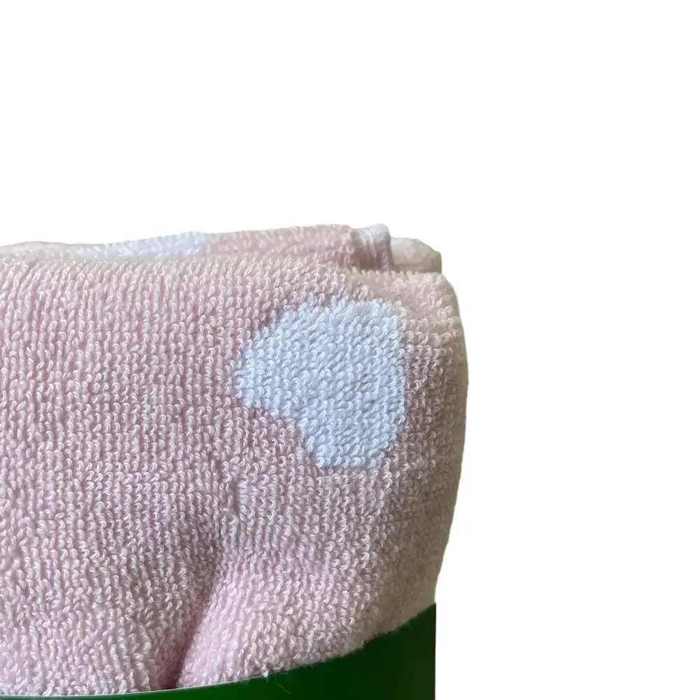 KATE SPADE Cotton Hand Towels Set of 2 Ballet Pink & White Hearts 18X28 NEW